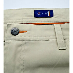 Stitch Golf Sterling 5-Pocket Pant Mens 40x30 Khaki Cotton Tencel Stretch